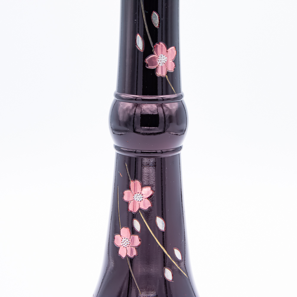 灯立 会館型 銅器 尺1寸 桜 ワイン 一対（2本） 燭台 創価学会仏具